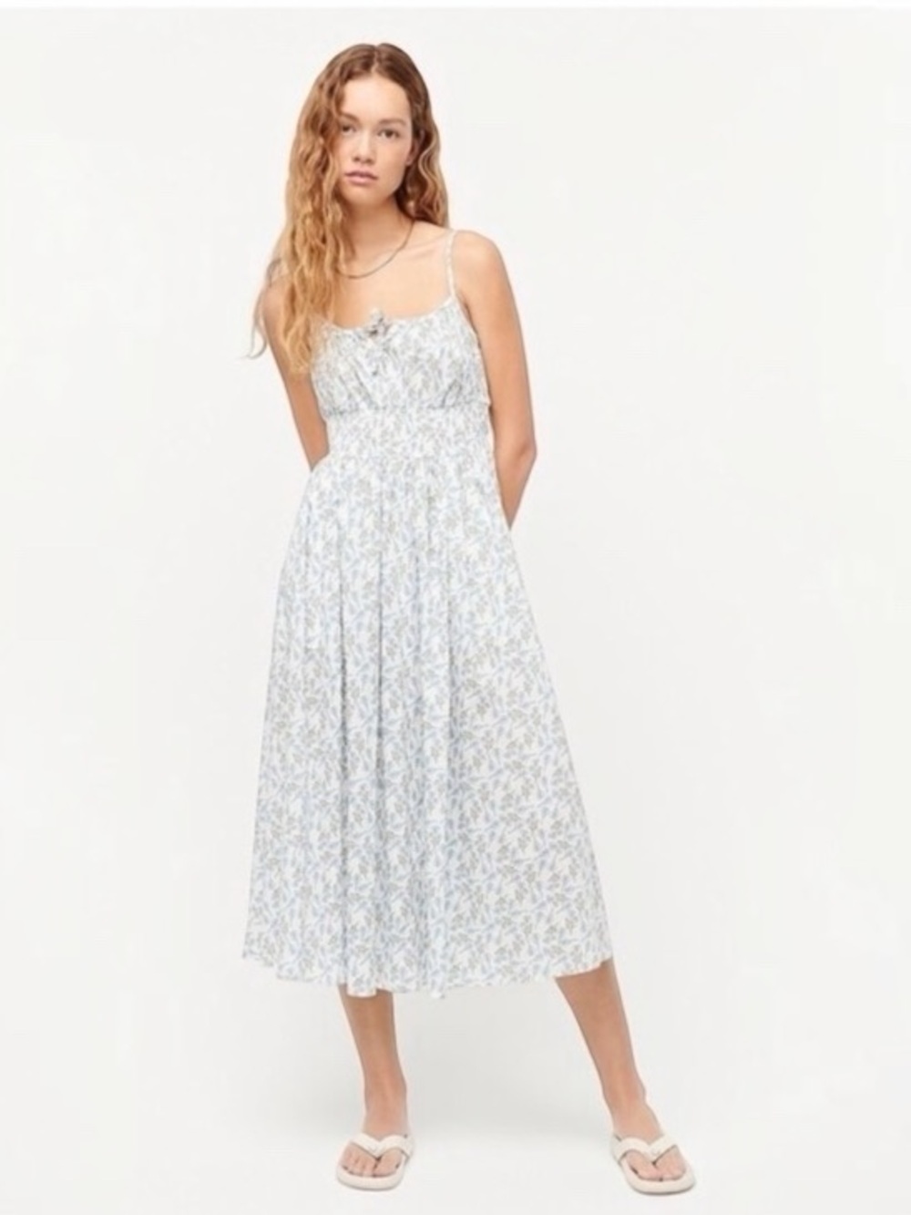 NWT J. Crew Smocked Waist Dress in Liberty Rose Floral